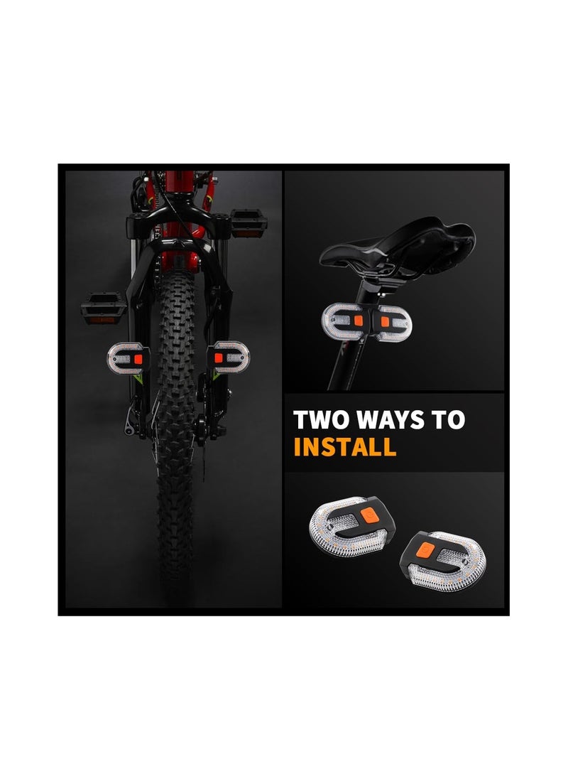 SYOSI Rechargeable Bike Tail Light with Turn Signals, Wireless Remote, 5 Lighting Modes, IPX4 Waterproof, USB Type-C Fast Charging, Easy Mount for Cycling Safety, Dual Installation Options  - Image 4