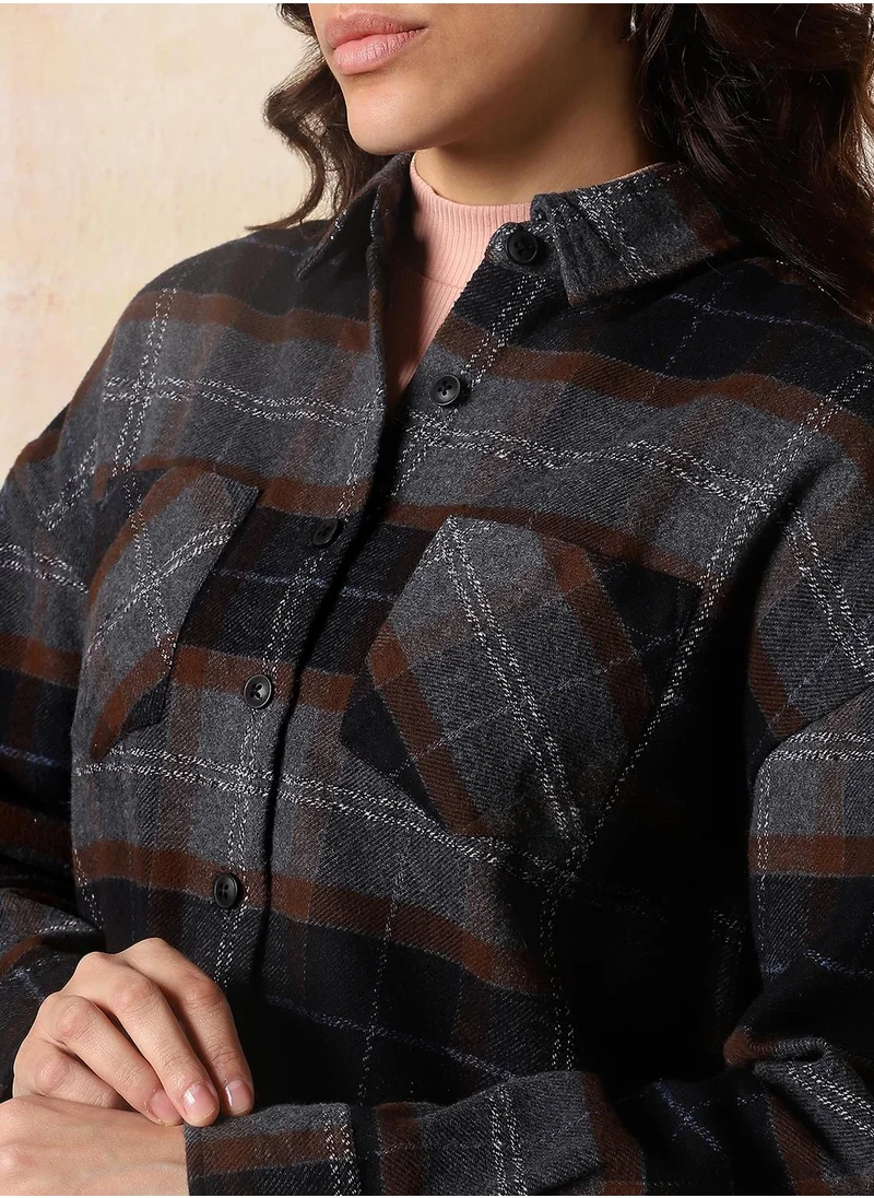 HIGH STAR Stay effortlessly stylish with this comfortable Multicolour Oversized Shirts Checks design crafted from 100% Cotton featuring Long Sleeves with Button closure.