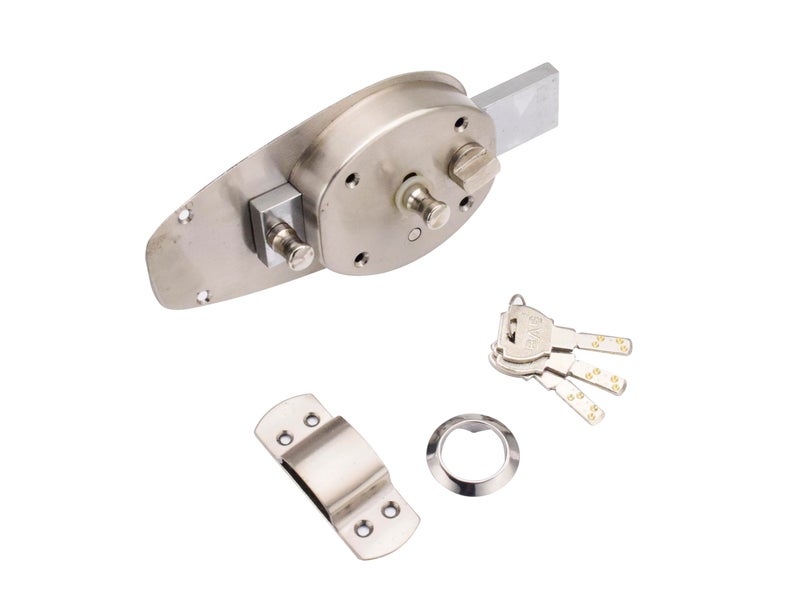 RAB Door Lock for Main Doors, 6 Turn Inter Entrance Door Lock with 3 Regular Keys, Complete Set (Code:- Lock Oval, 6 Stroke, Finish- SS, Pack of 1 Lock Set, with Keys) - Image 5