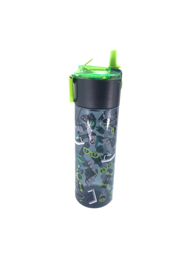 i-kola SKATE GREEN 750 ML Kids Water Bottle for School | BPA-Free Plastic Water Bottle for Boys & Girls | Leakproof, Unbreakable, Easy to Drink, Quick Open Lock (TS-9211 B 4) - Image 2