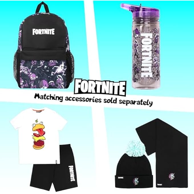 FORTNITE School Backpack for Boys Black Large A4 Multicompartment Rucksack Travel Bag with Mesh Pockets and Adjustable Padded Shoulder Straps - Image 2