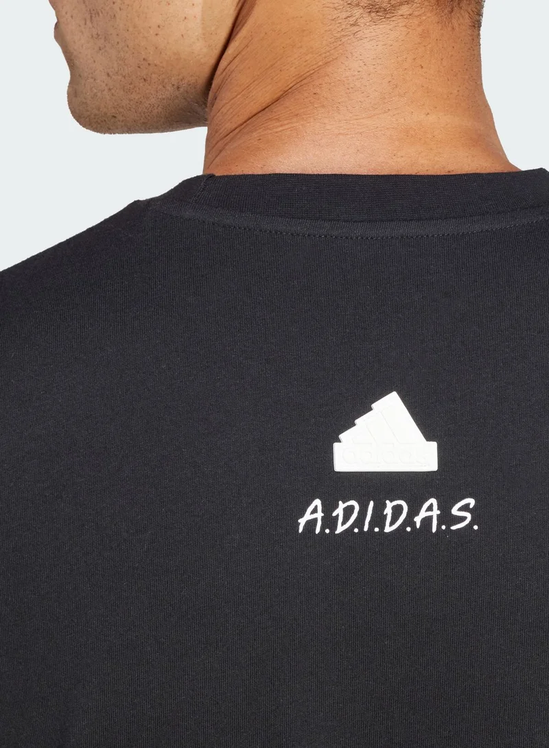 adidas تيشيرت مزين برسمة "All Day I Dream"