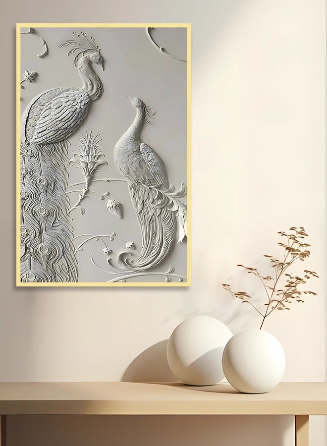 4gdran Canvas Wall Art For Wall Decoration Abstract Design With A Hollow Frame Size 120x80cm One Piece  - Image 1