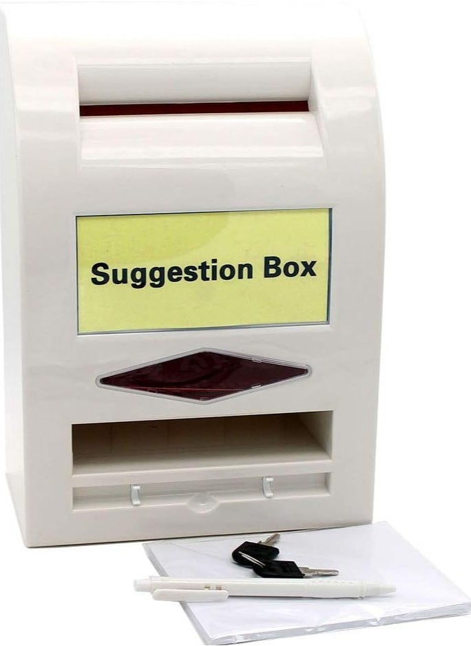 PARTNER - Plastic Letter Box/Post Box/Donation Box/Mail Box/Suggestion Box/Complaint Box/Letter Box for Home gate and Office with Lock & Keys -lLight Grey Wall Mount - Image 1