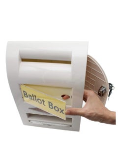 PARTNER Plastic Letter Box/Post Box/Donation Box/Mail Box/Suggestion Box/Complaint Box/Letter Box for Home gate and Office with Lock & Keys -lLight Grey Wall Mount  - Image 3