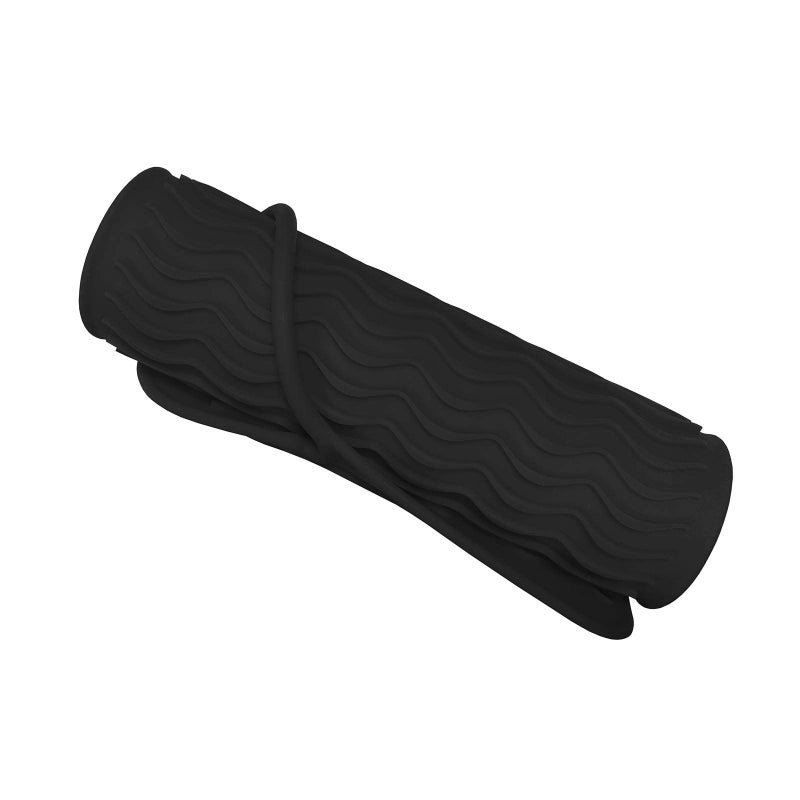 SYGILE 11" X 7.5" 5.6 oz Large Heat Resistant Silicone Travel Salon Hair Styling Tools Cooling Mat, Anti-Heat Pad Cover for Hair Straightener, Curling Iron, Flat Iron, Hair Dryer Curler Mat - Black - Image 3