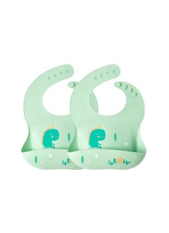 Muslin Tree 2-Piece Waterproof Silicone Baby Bibs  - Image 1