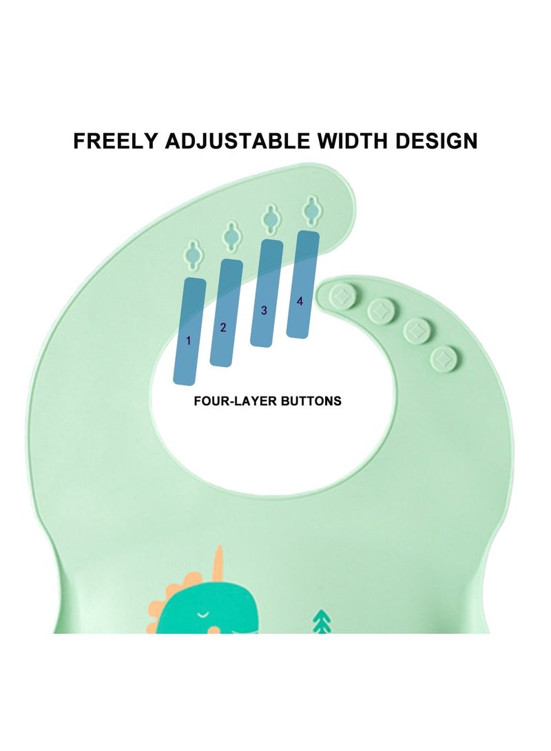 Muslin Tree 2-Piece Waterproof Silicone Baby Bibs  - Image 3