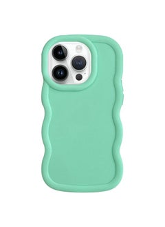 For iPhone 13 Pro Max Big Wave Puff Shape TPU Phone Case(Green)