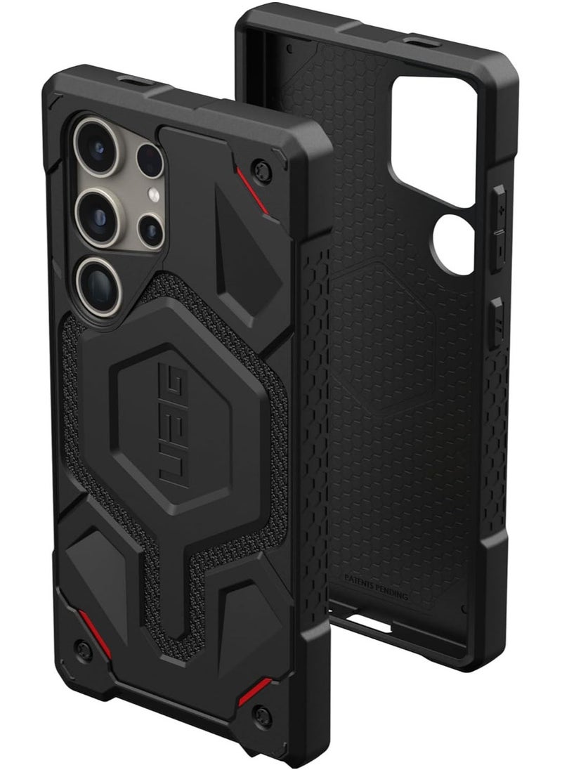 Urban Armor Gear - UAG Monarch Pro Kevlar MagSafe Samsung Galaxy S24 ULTRA Case Cover [25 Feet Drop Tested] - Kevlar Black - Image 1