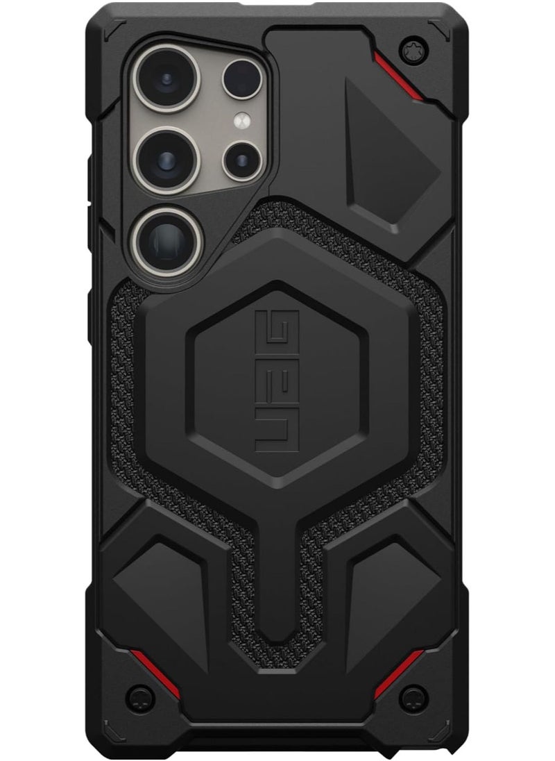 Urban Armor Gear - UAG Monarch Pro Kevlar MagSafe Samsung Galaxy S24 ULTRA Case Cover [25 Feet Drop Tested] - Kevlar Black - Image 1