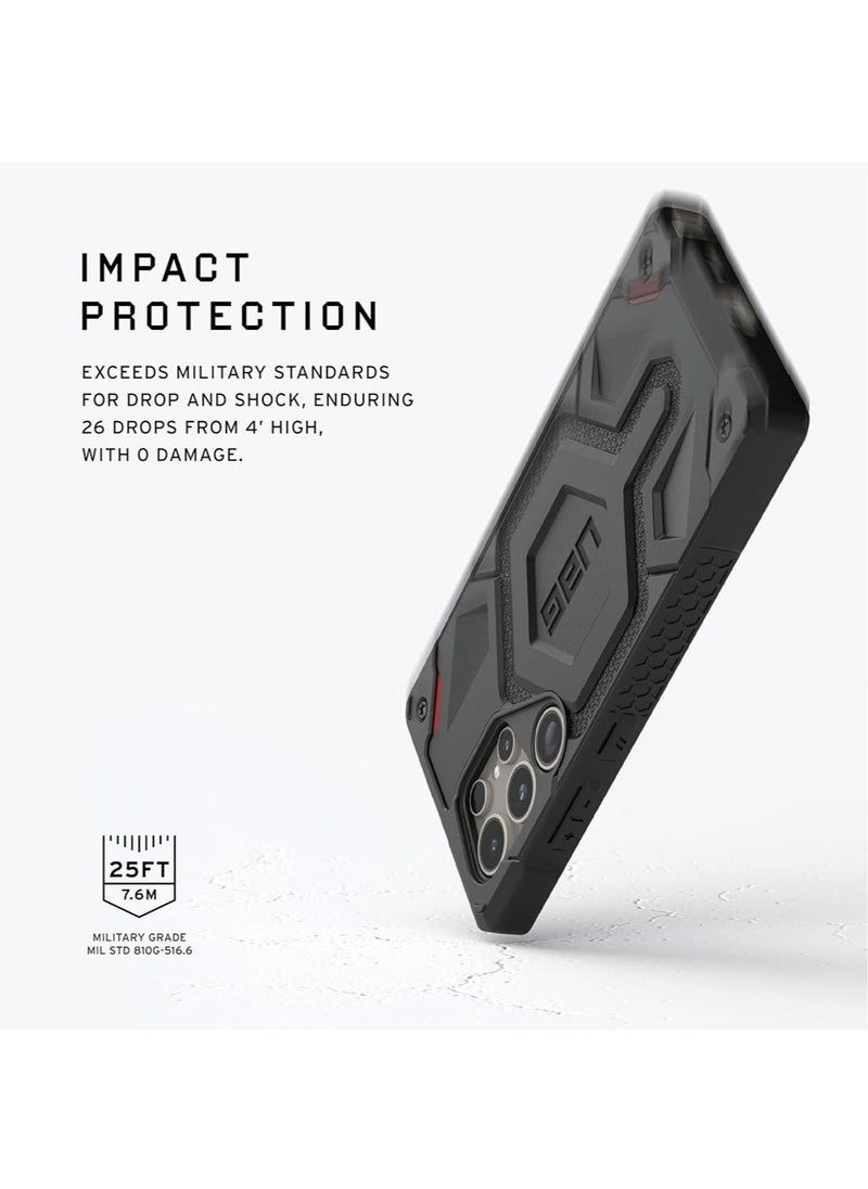 Urban Armor Gear - UAG Monarch Pro Kevlar MagSafe Samsung Galaxy S24 ULTRA Case Cover [25 Feet Drop Tested] - Kevlar Black - Image 1
