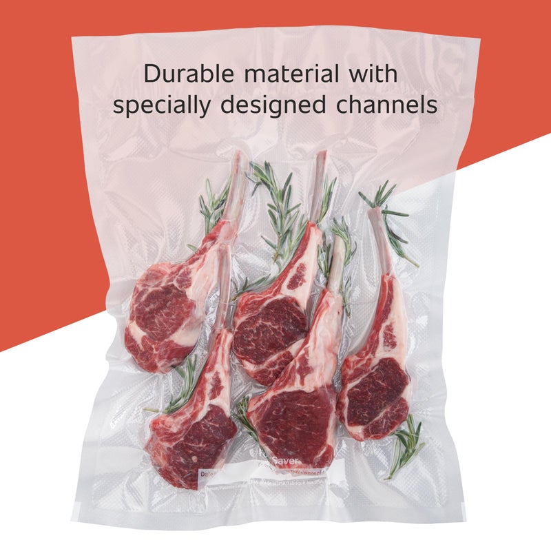 FoodSaver Custom Fit Airtight Food Storage and Sous Vide Vacuum Sealer Bags, 8 x 20' (Pack of 3), Perfect for Meal Prep and Sous Vide Cooking - Image 4