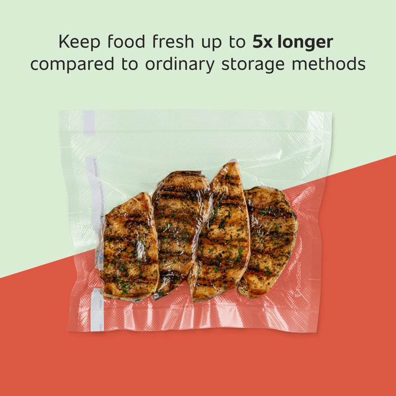 FoodSaver Custom Fit Airtight Food Storage and Sous Vide Vacuum Sealer Bags, 8 x 20' (Pack of 3), Perfect for Meal Prep and Sous Vide Cooking - Image 2