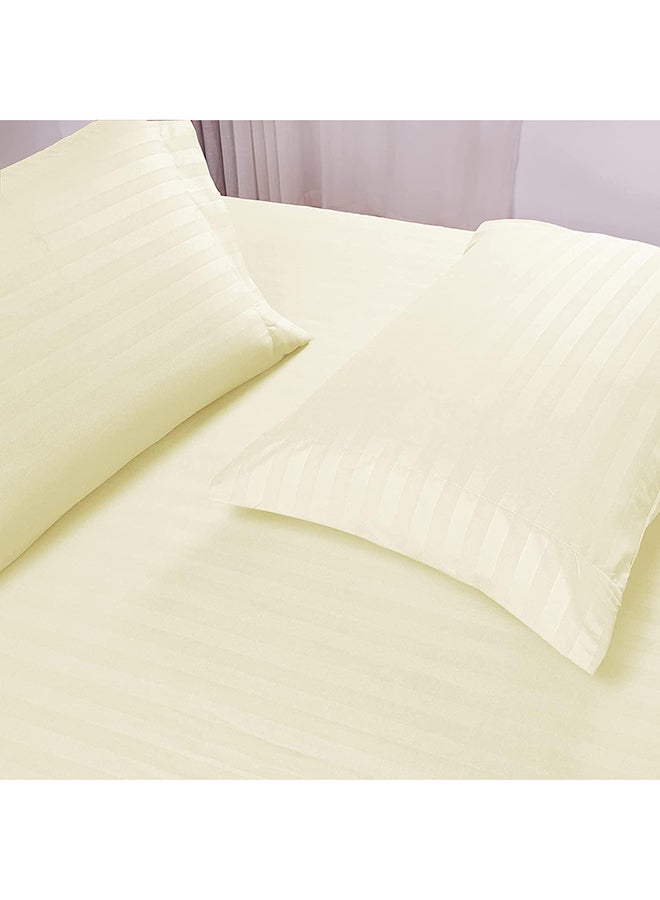 HOTEL COLLECTION Stripe Double Cream Duvet Cover set with 2 Pillow Case 220x240 cm - Image 3