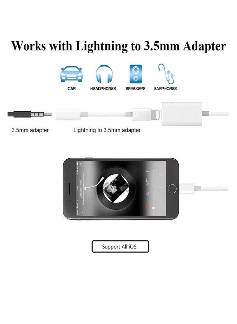 GENNEXT Double Lightning Headphone Splitter, 2 in 1 Dual Lightning Headphone Audio & Charge Cable Compatible for iPhone 12/11/XS/XR/X 8 7/iPad, Support Sync Data + Music Control + Call - Image 3
