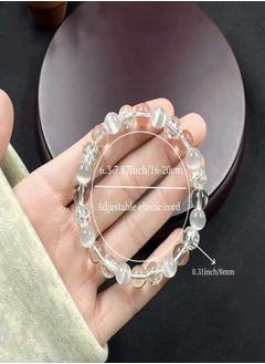Generic Natural white crystal opal bracelet to relieve stress and anxiety healing  - Image 4