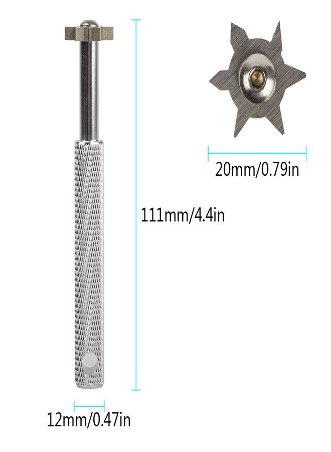 HIFROM Groove Sharpener with 6 Heads - Golf Club Groove Sharpener Re-Grooving Tool and Cleaner for All Irons Pitching Sand Lob Gap and Approach Wedges and Utility Clubs Sliver Color - Image 2