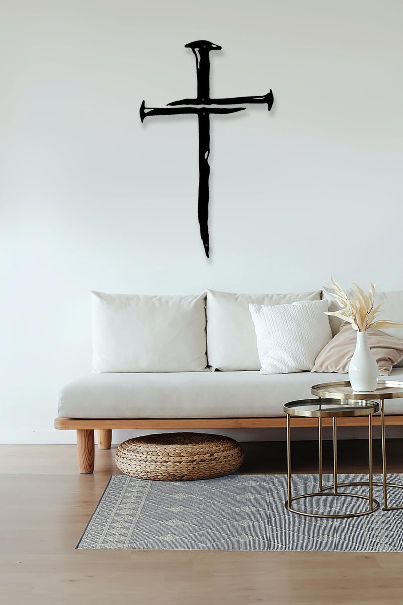 RESACO Wall Cross Jesus Crosses Wall Decor Religious Metal Wall Art Minimalist Decorations for Church Home Office Baptism Decor Gift for a Christianï¼ˆ14x23inï¼‰ - Image 1