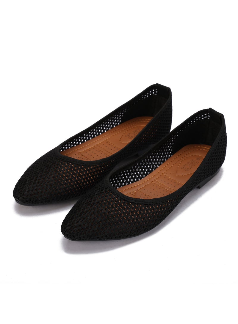 باليرينا نسائية خفيفة بسطح شبكي وتصميم مفرغ و نعل مريح - Image 2