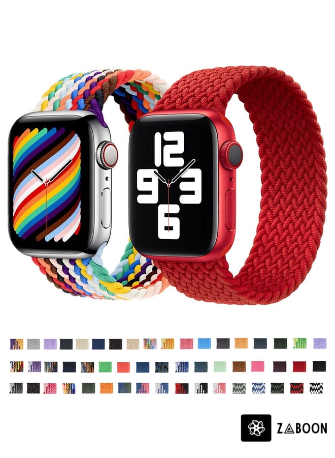 Zaboon Nylon Single-turn Braided Watch Band  Apple Watch Series 8&7 41mm / SE 2&6&SE&5&4 40mm / 3&2&1 38mm, Length:135mm - Image 2