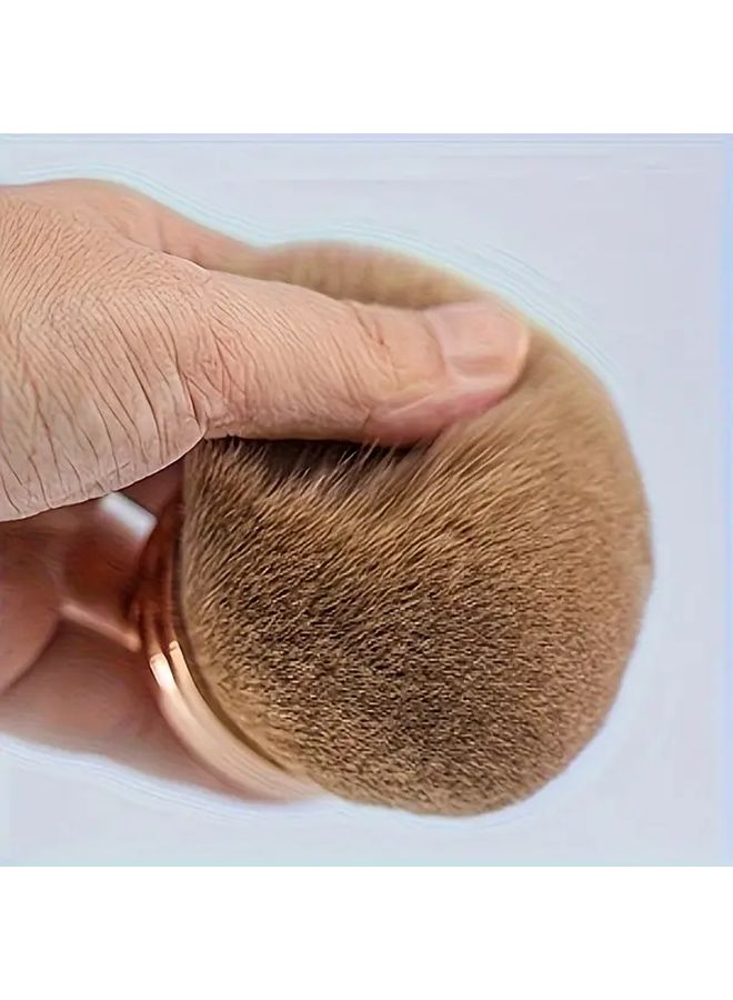 فرشاة مكياج كابوكي ذهبية من الشمبانيا لوضع كريم الأساس والبودرة وأحمر الخدود - Image 3