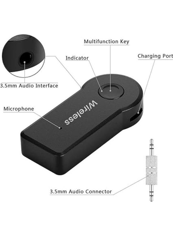 Bluetooth Receiver, Portable 3.5mm Aux Bluetooth Adapter for Car/Home Sound