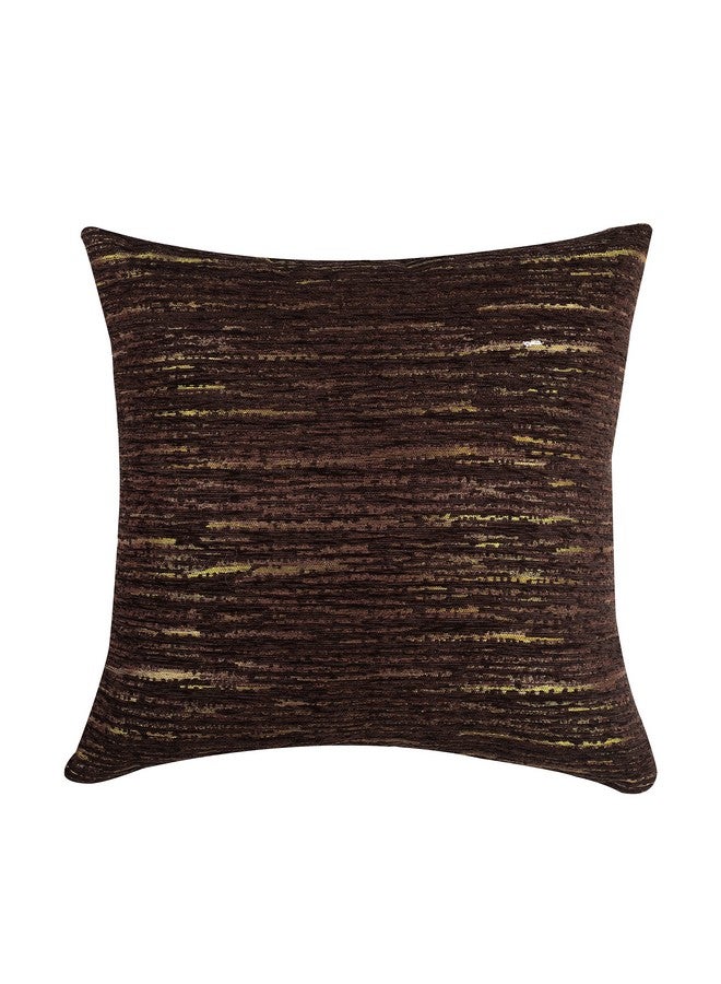 Cazimo Jacquard Decorative Abstract Design Soft Cushion Covers Hypo-Allergenic Washable | Non-Fade Diwan Sofa Pillow Covers For Home Bed & Living Room (Size - 16 X16 Inches, Color -Brown, Set of 5 Pcs - Image 3