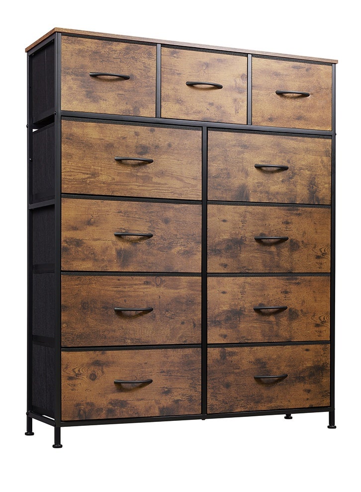 keke 11-drawer large size Fabric model For inside Home Bed Room Storage Cabinet Brown Color 39.4" inch - Image 1