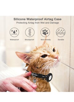 Y&D For Airtag Cat Collar with Bell Adjustable Breakaway Kitten Collars Reflective Designed Waterproof Holder Dog Puppy (Black)  - Image 5