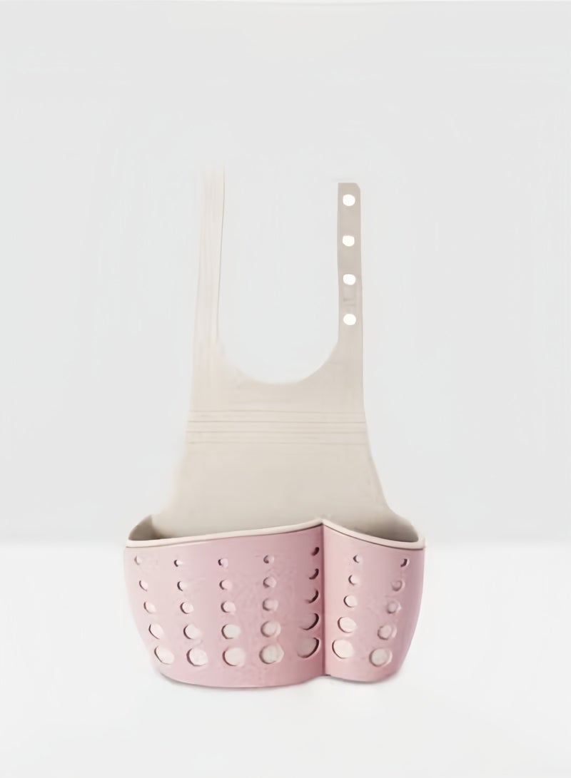 Kitchen Sink Basket Wall-mounted Storage Rack Bathroom Wheat Orange Rod Storage Drain Rack - Image 1