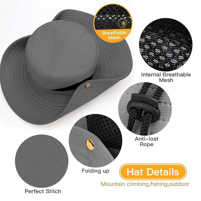 Electomania Sun Protection Cap for Men, Beach Fishing Hat, Summer Hat for Men, Round Sun Cap for Hiking, Fishing, Gardning, Travel - Image 5