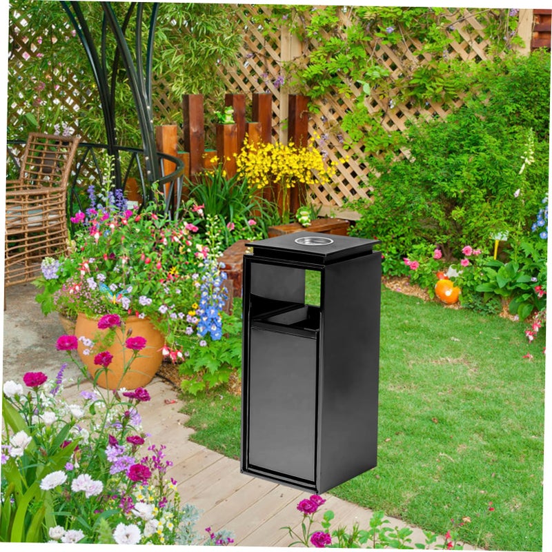 Indoor Outdoor Ashtray Ash Holder with Lid Trash Can - Image 5