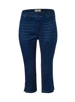 Tchibo Women Plain Belted Loops 3/4 jeggings, Dark Blue  - Image 2