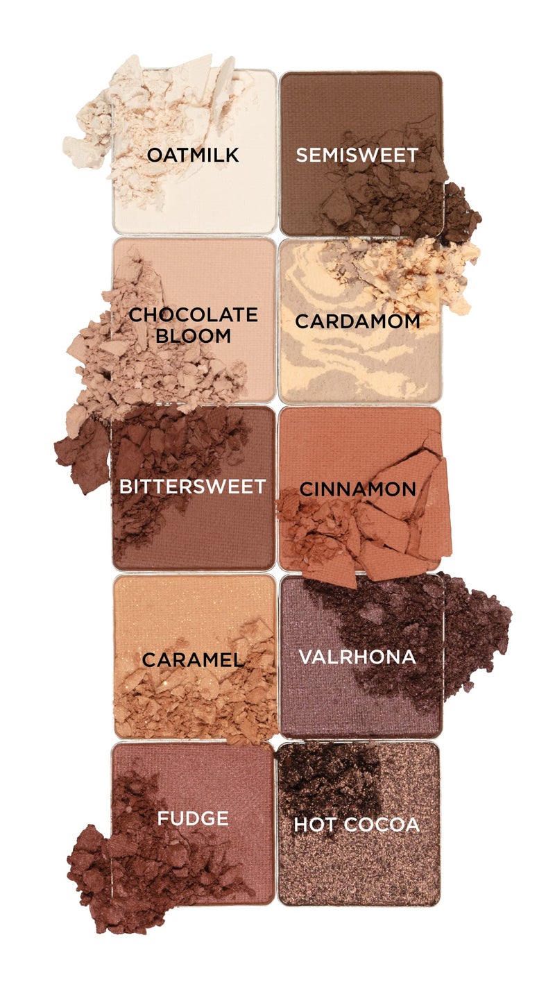 Pacifica Cocoa Nudes Mineral Eyeshadow Palette â€“ 10 Shades Eye Makeup Naked Mineral Eye Shadow - Earth-Tone Rich Chocolate & Praline Neutral Talc-Free Highly Pigmented Cocoa Butter Clean Beauty Vegan - Image 2