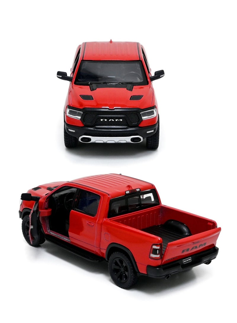 Kinsmart سيارة لعبة رام 1500 2019 بمقياس 1/46 مصنوعة من المعدن مع أبواب قابلة للفتح وإجراء سحب للخلف - Image 1