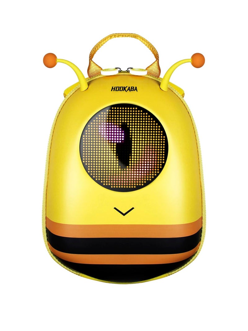 Hookaba Store Hookaba GlowBuddy LED Eyes Backpack | Kids Smart Bag With App Control, Programmable Screen & Water Resistant | For School, Picnic, Travel | Mini Digital Daypack For Girls & Boys - Image 1