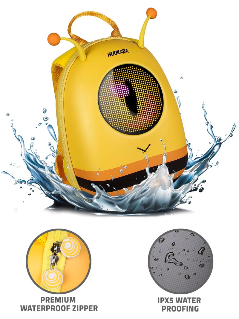 Hookaba Store Hookaba GlowBuddy LED Eyes Backpack | Kids Smart Bag With App Control, Programmable Screen & Water Resistant | For School, Picnic, Travel | Mini Digital Daypack For Girls & Boys - Image 3