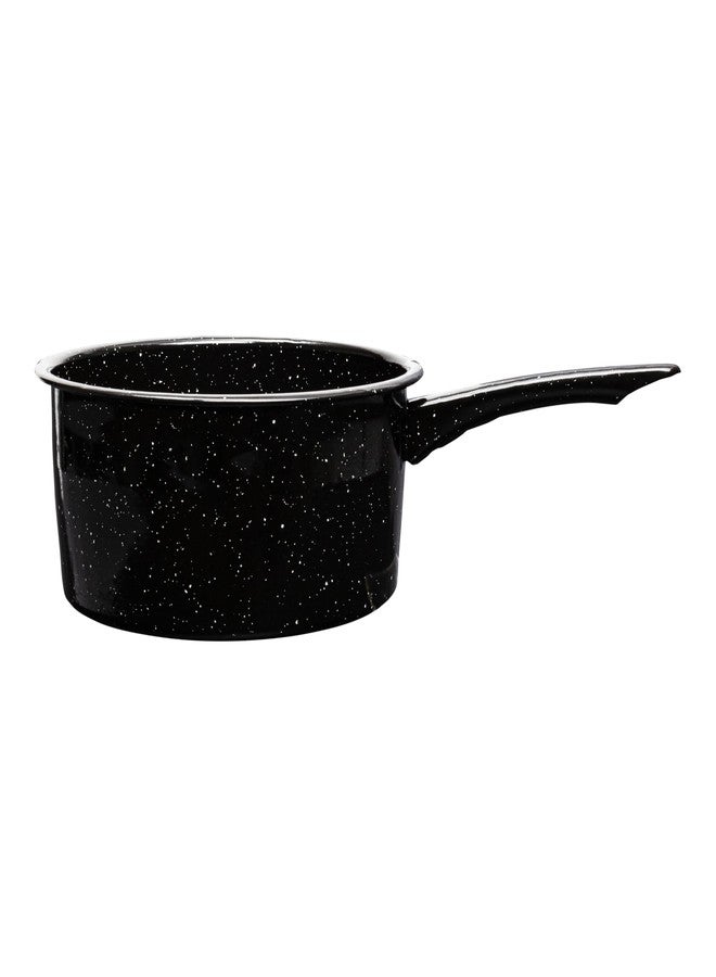 Millvado 3 Quart Granite Saucepan, Naturally Nonstick Sauce Pots, Speckled Enamel Ware Cookware, Small Sauce Pan for Cooking and Boiling - Granite Cooking Pot for Stovetop, Campfire, Outdoor Stove - Image 1