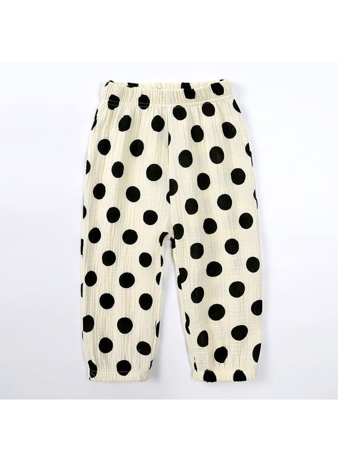 MYGBCPJS Baby Boys Girls Cotton Linen Trousers Kids Casual Ankle Pants Loose Long Bloomers, Two Pack # 06, 18-24 Months - Image 3