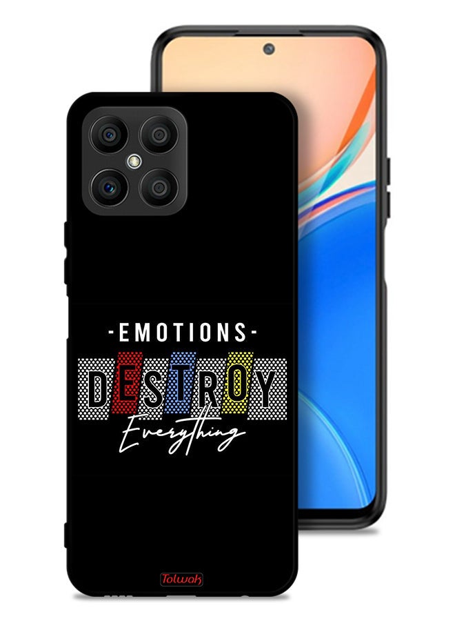 Tolwak Honor X8 4G Protective Case Cover Emotions Destroy Everything - Image 1