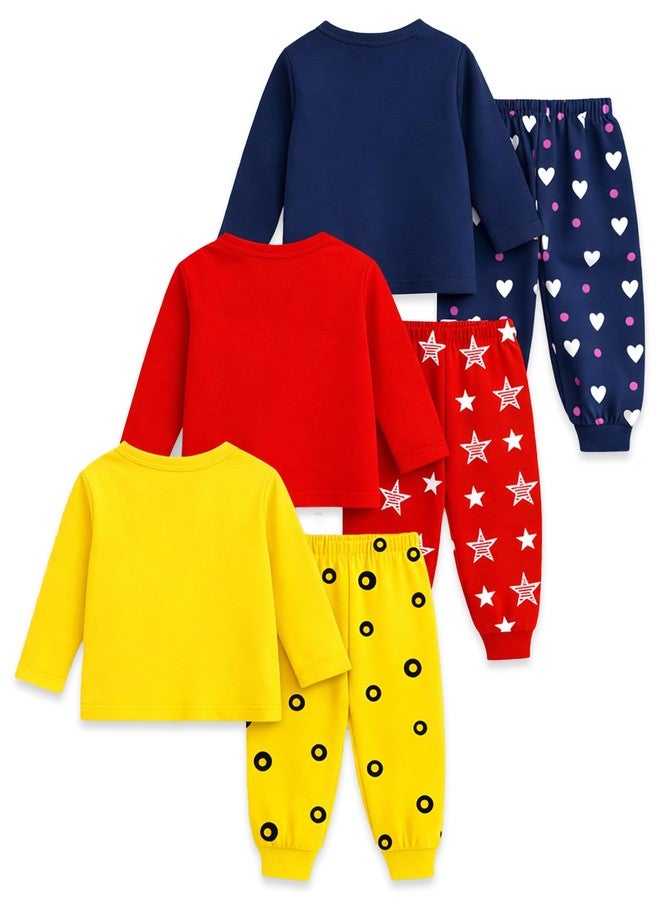 Kuchipoo Baby Girl Regular Fit Cotton T-Shirts and Pyjamas Set (KUC-PSUT-226, 12-18 Months, Multi-Colored) - Image 2