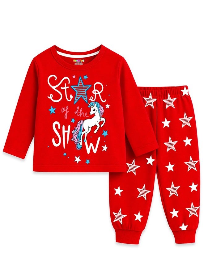 Kuchipoo Baby Girl Regular Fit Cotton T-Shirts and Pyjamas Set (KUC-PSUT-226, 12-18 Months, Multi-Colored) - Image 4