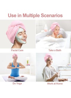 Kodiaq Kodiaq Hair Towel Wrap for Women Ultra Absorbent Microfiber Turban with Elastic Loop QuickDrying AntiFrizz Hair Care for Wet Hair  - Image 5
