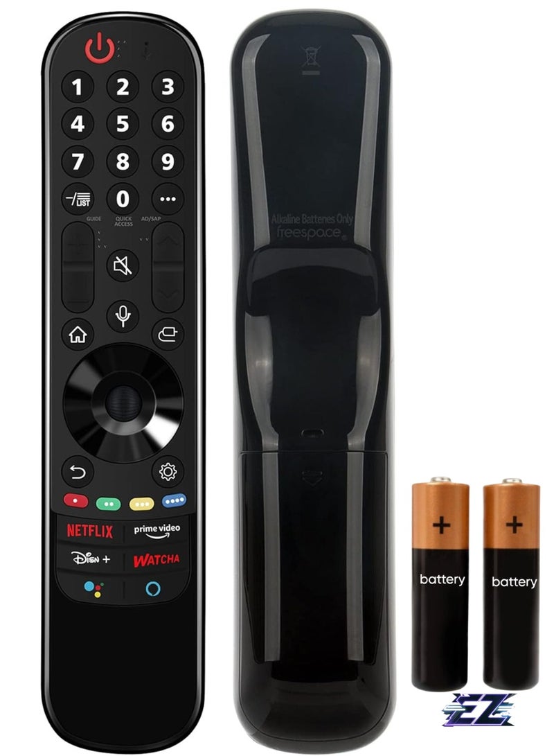 ELTRAZONE Replacement Magic Voice Remote Control ANMR21GC AN-MR21GC with Netflix Prime Video Disney+ Watcha Shortcut App Buttons Fits LG TV A1 C1 G1 90 99 UP8770 UP8000 UP8070 NanoCell 75 80 90 99 Series 4K with battery - Image 1