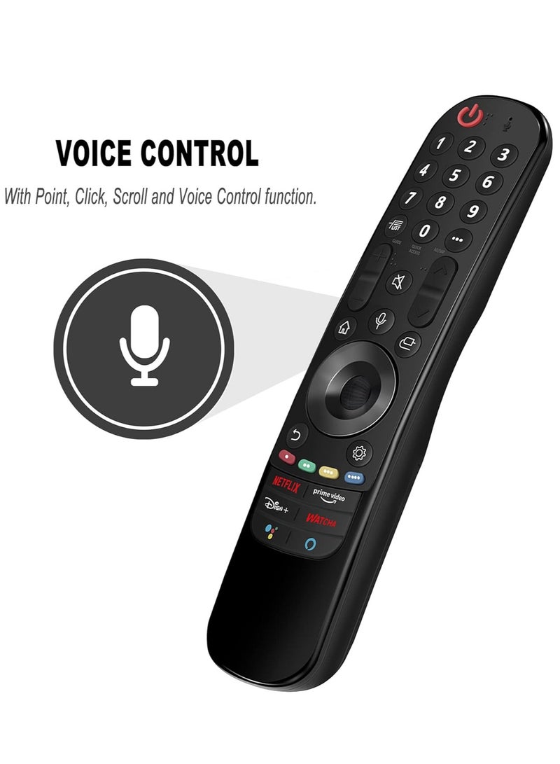 ELTRAZONE Replacement Magic Voice Remote Control ANMR21GC AN-MR21GC with Netflix Prime Video Disney+ Watcha Shortcut App Buttons Fits LG TV A1 C1 G1 90 99 UP8770 UP8000 UP8070 NanoCell 75 80 90 99 Series 4K with battery - Image 3