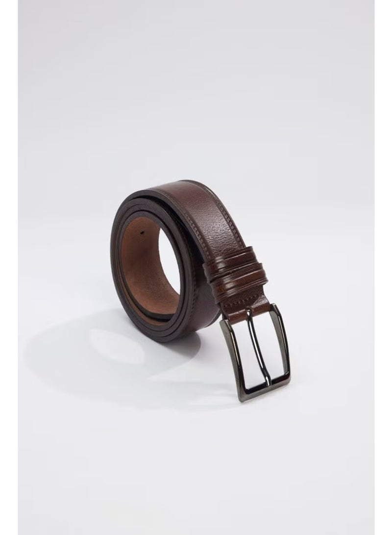 Tudors Men’s Leather 3.5 cm Classic Tan Belt - Image 1