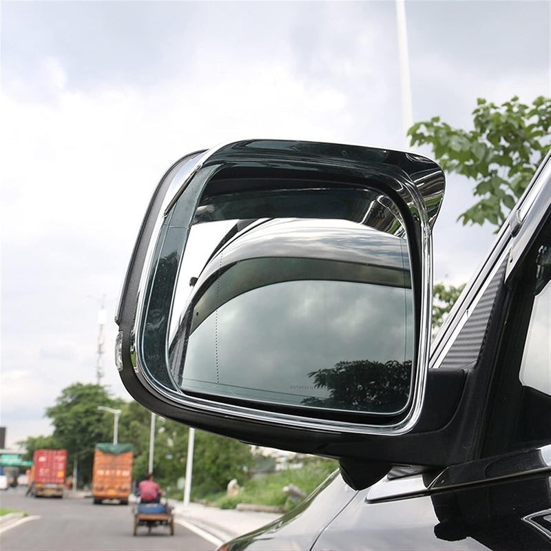 Wivplex 2PCS ABS Chromed Rearview Mirror Eyebrow Shield Cover - Image 4