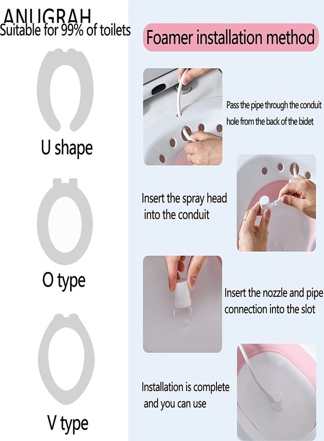 Anugrah Sitz Bath Toilet Seat with Flusher, Folding Sitz Bath Tub for Pregnant Women, Postpartum Care, Hemorrhoids Recovery, Vaginal/Anal Inflammation Treatment -Portable Perineal Soaking Basin - Image 5
