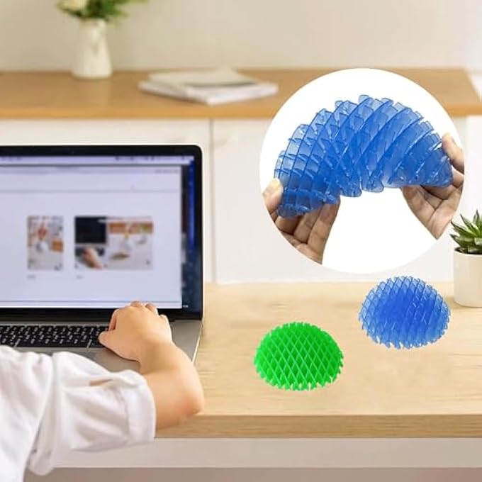 Lonimia 2 Pcs Fidget Worm Toy, Cool Toy Big Toy,Elastic Toys For Adults Kids,Funny Pocket Weird Sensory Toy,Stress Relief - Image 3